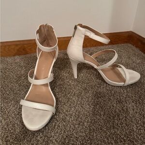 Kelly & Katie White Strappy Heels